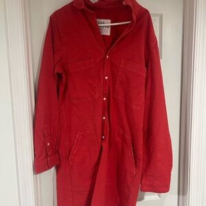Frank & Eileen Bold Red Utility Dress